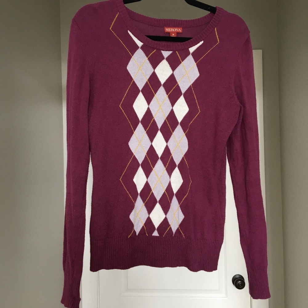 merona argyle blouse